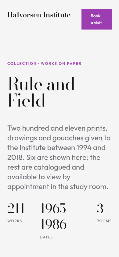 The same page at the mobile viewport